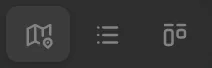 The view switcher: Map / List / Kanban