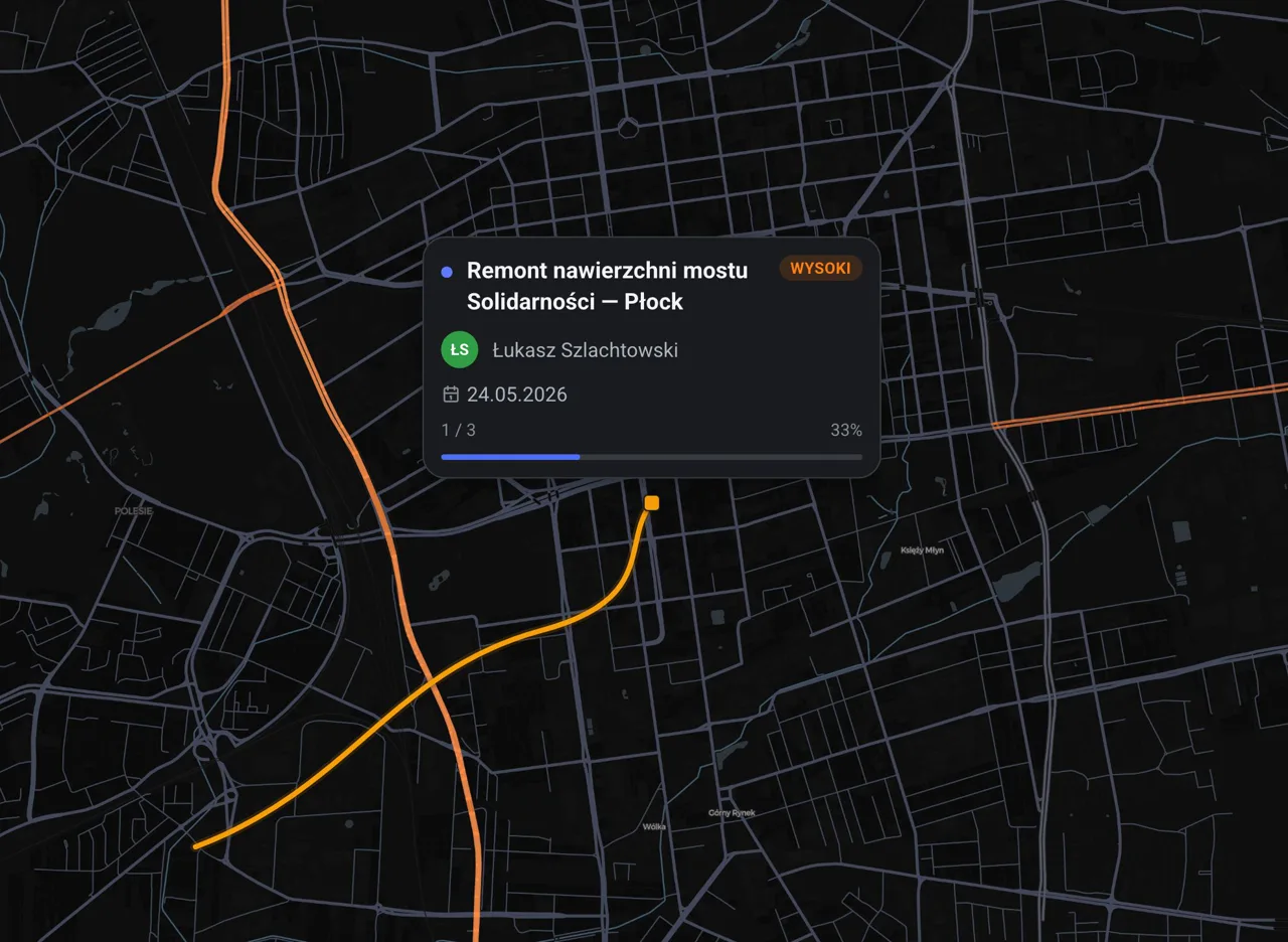 GeoMarkup, interaktywna mapa webowa z danymi z terenu przypiętymi do sieci dróg
